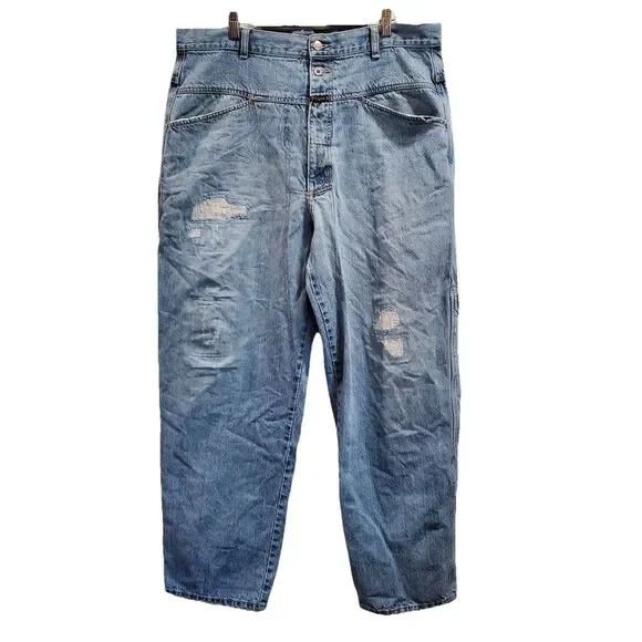 Marithe Francois Girbaud Vtg Y2K Denim Jeans Men's 36x31 light distressed