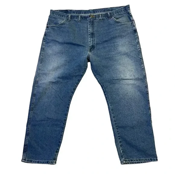 Wrangler Men's Straight Leg Jeans Size 48x30‎ Blue Denim Stone Wash