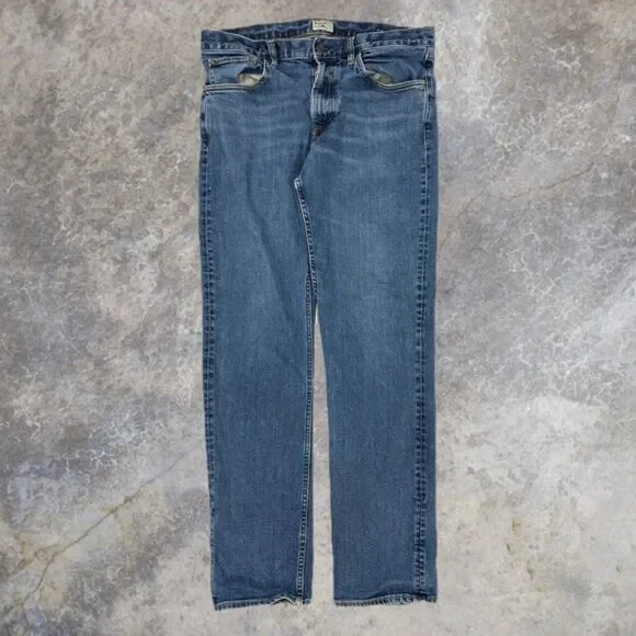 Faherty Jeans Straight Fit Mens 33x32 Feel Good Special Weave Casual Denim