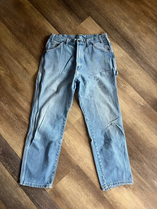 Vintage Dickies Men's Light Blue Classic Straight Jeans