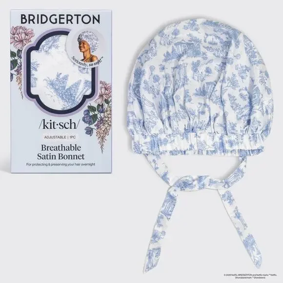 Kitsch x Bridgerton Breathable Satin Bonnet NIB