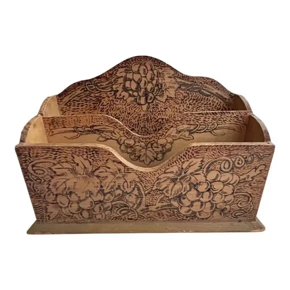 Flemish Art letter box antique grape design‎
