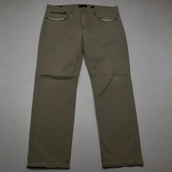 Lucky Brand 36x32 Khaki Brushed‎ 121 Slim Straight Mens Jeans