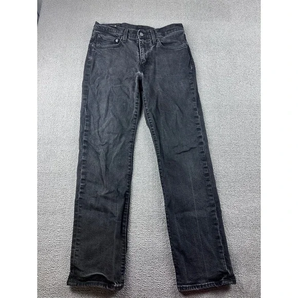 Levis Premium 514 Straight Jeans Men W31 L30 Black Stretch Faded Western Rocker