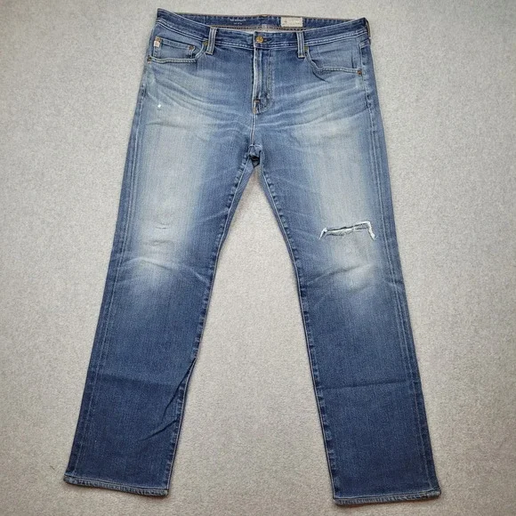 AG Adriano Goldschmied The Graduate Jeans Mens 36 Blue Distressed Denim‎ 360