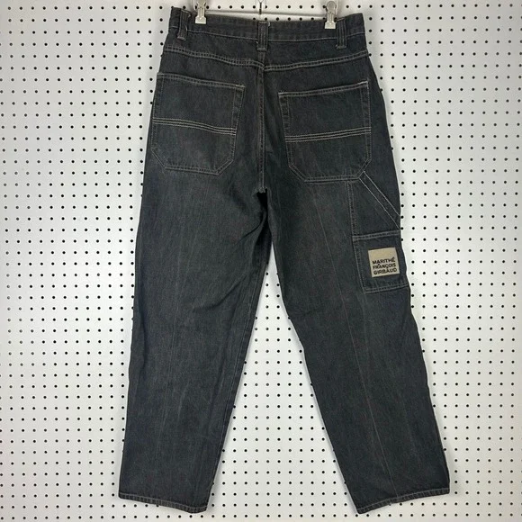 Marithe Francois Girbaud Mens 34x32 Black Denim Carpenter Jeans Baggy Y2K 90s