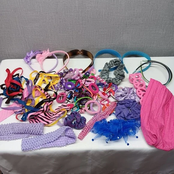 VTG Goody‎ Knockers Hair Ties Ribbons Headbands 118pc Lot 90s Y2K Multicolor