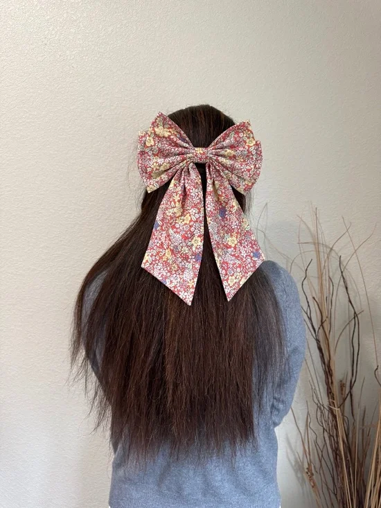 Cotton hair bow hair clip big bow
