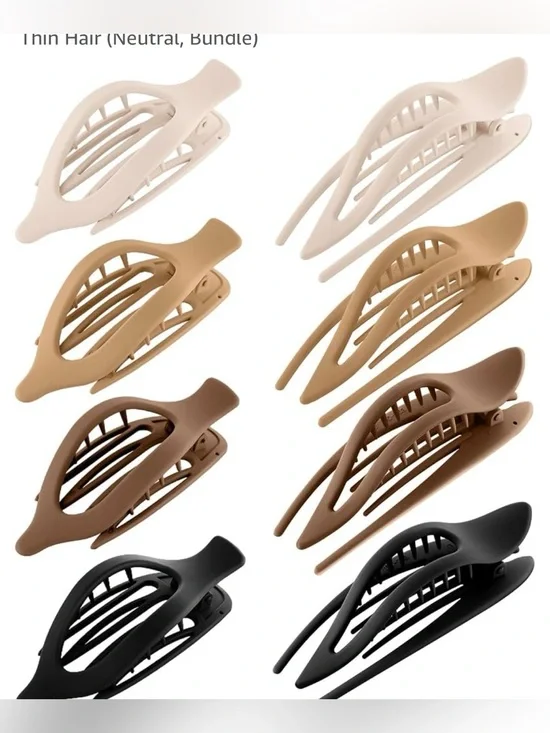 Neutral Tone Hair Clips Set - 8 Pack NWT