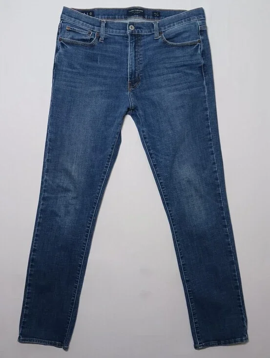 Lucky Brand 410 Mens Athletic Slim Fit Jeans 36X34 Dark Blue Stretch Denim