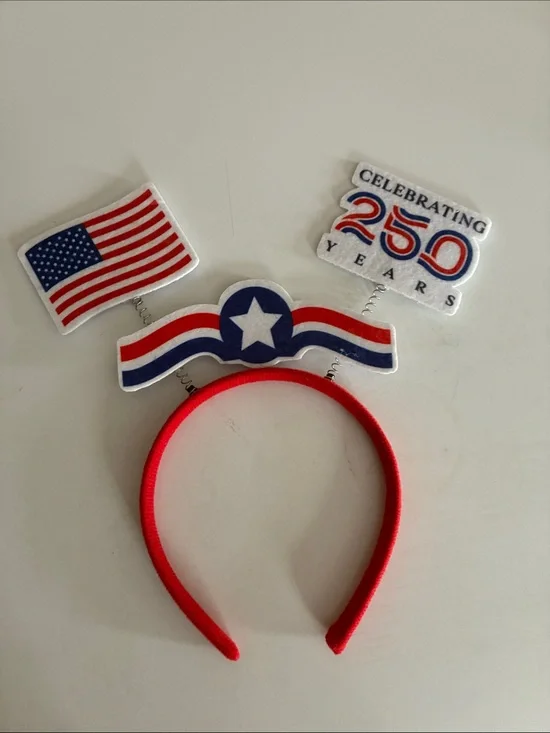Patrons of Peace Patriotic Red, White & Blue Headband - 250 Years Celebration