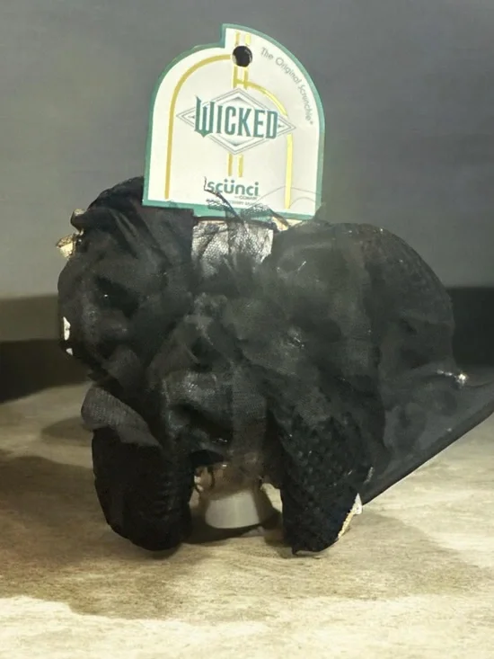 Wicked x Scunci Black Ruffled Hair Scrunchie 1989