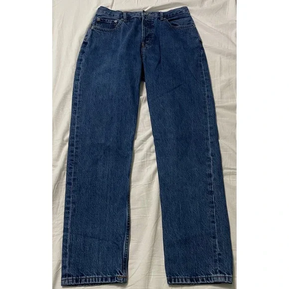 Dickies Overalls Mens 38x32 Blue Denim Bib Carpenter Workwear W816H88