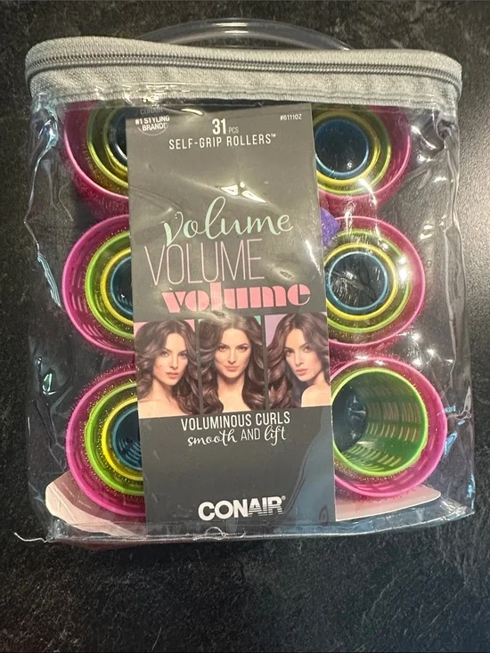 Conair Volume Self-Grip Rollers - Pink, Green, Blue Set