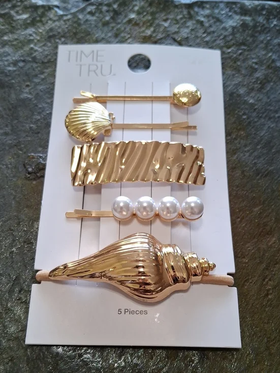 Gold Beach Themed  5-Piece Hair Set
