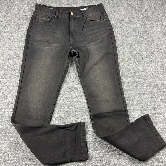Mugsy Jeans Mags Mens 35x36‎ Black Slim Straight Stretch Denim FLX4NKG-35X36