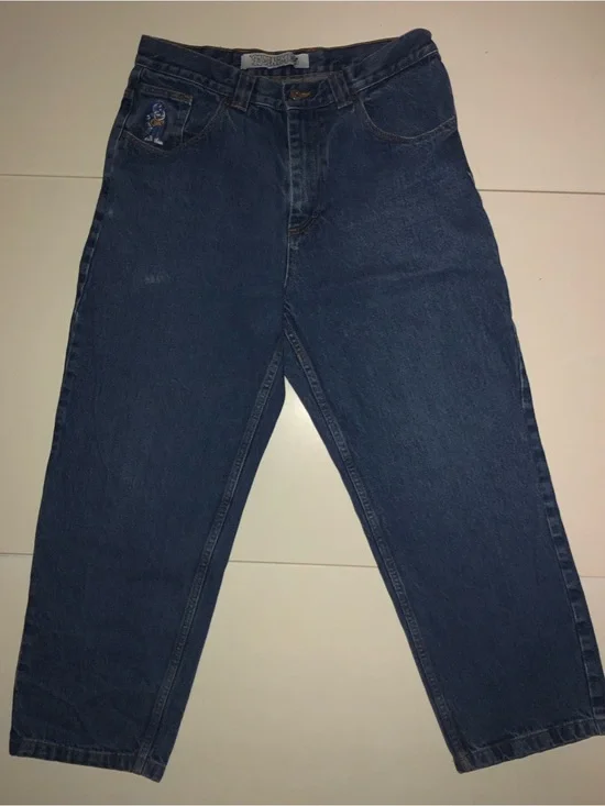 Men's Dark Blue Denim Jeans - Classic Relaxed Fit