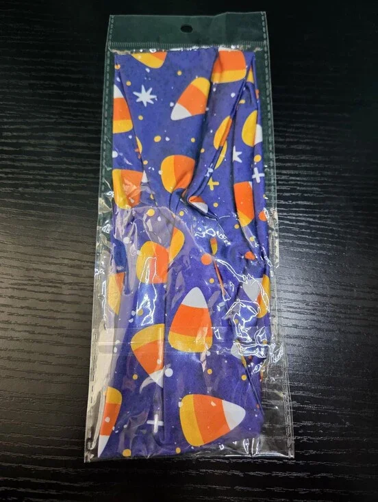 Purple Candy Corn Print Handsewn Headband