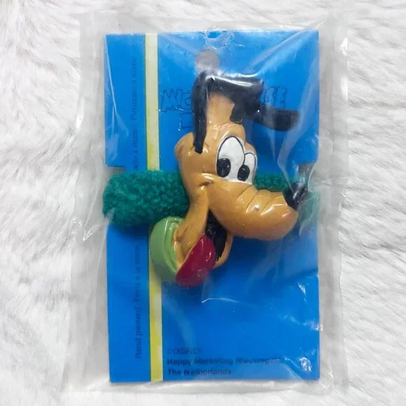 🔮 5/$25 Disney Vintage Hand‎ Painted Pluto Hair Tie
