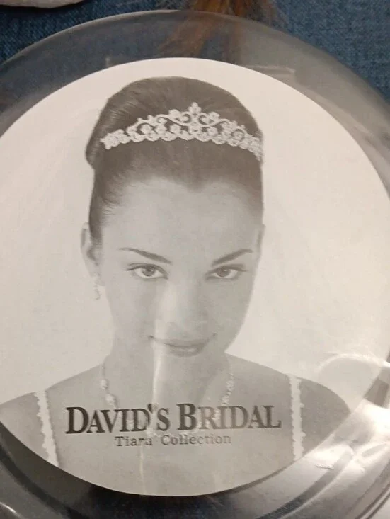 David's Bridal Crystal Pearl Embellished Headband - Silver