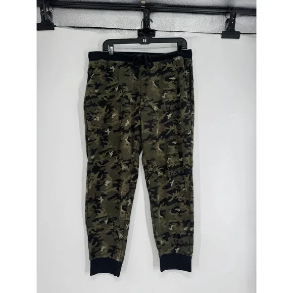 Polo Ralph Lauren Joggers Sweatpants Large Camo Camouflage Waffle Thermal Knit