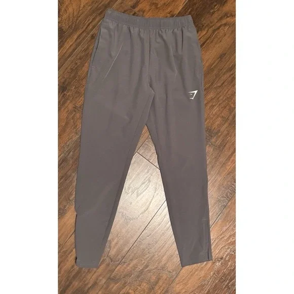 Gymshark Pants Mens X-Small Gray Joggers Tapered Zip Ankle‎ Running Gym Training