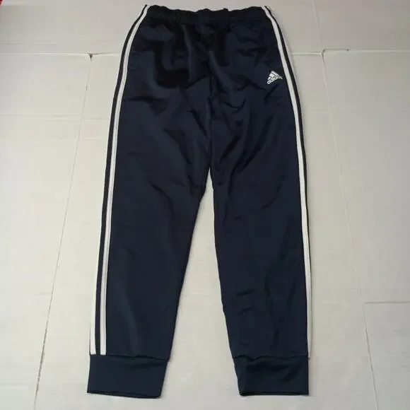 Adidas MultiSport‎ Joggers Men's M Navy Blue White Three Stripe Tricot H46106