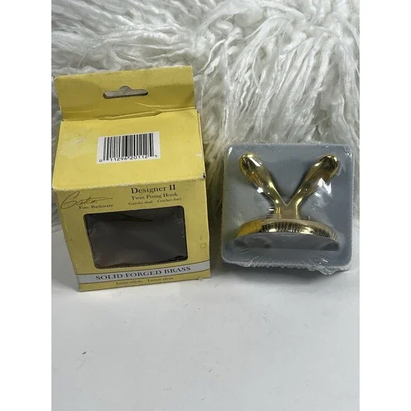 Gatco Designer II Premier Twin Prong Hook SOLID BRASS Towel Hooks NIB