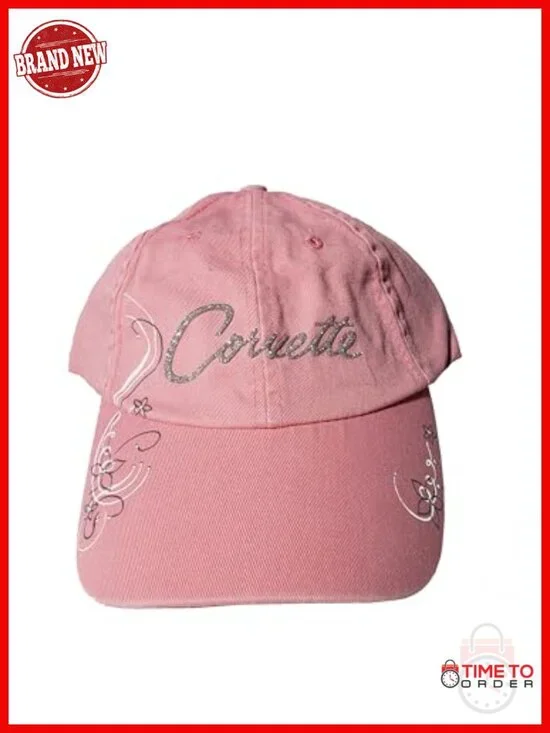 Adjustable Baseball Cap with Sparkle Glitter Fleck Lettering and Ponytail Hole