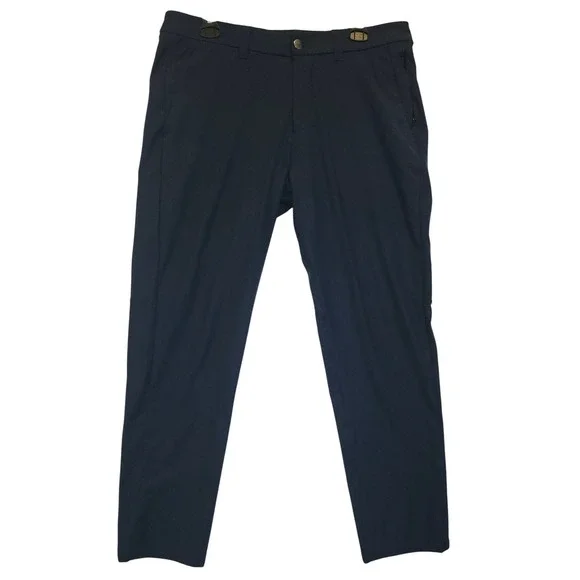 Lululemon Mens Commission Pant Classic Navy Blue Technical Chino Size 34 x‎ 26.5