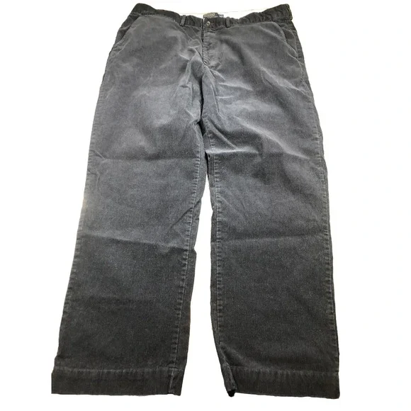 Vintage Polo Ralph Lauren Corduroy Pants Mens 38x30 Navy Blue‎ Casual Flat Front