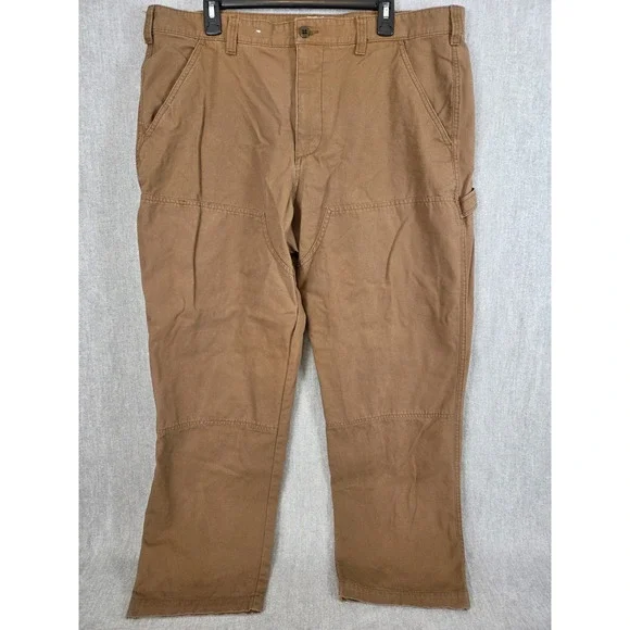 Gap Double Knee‎ Cargo Pants Men's 40x32 Carpenter Brown Cotton Canvas Straight
