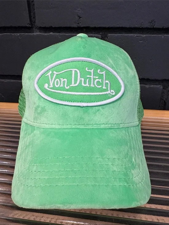 Von Dutch Mint Green Logo Mesh Back Cap