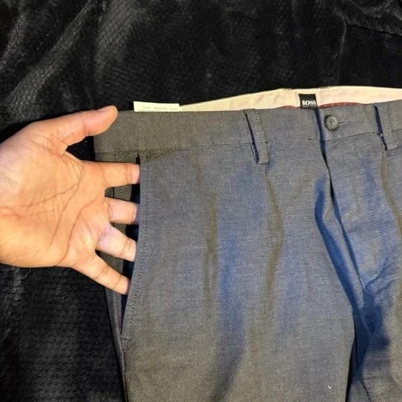 Hugo Boss Crigan1-W Gray Cotton Stretch Chino Straight‎ Pants 36R