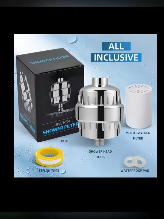 Universal Stainless Steel Shower Head Filter - Chrome