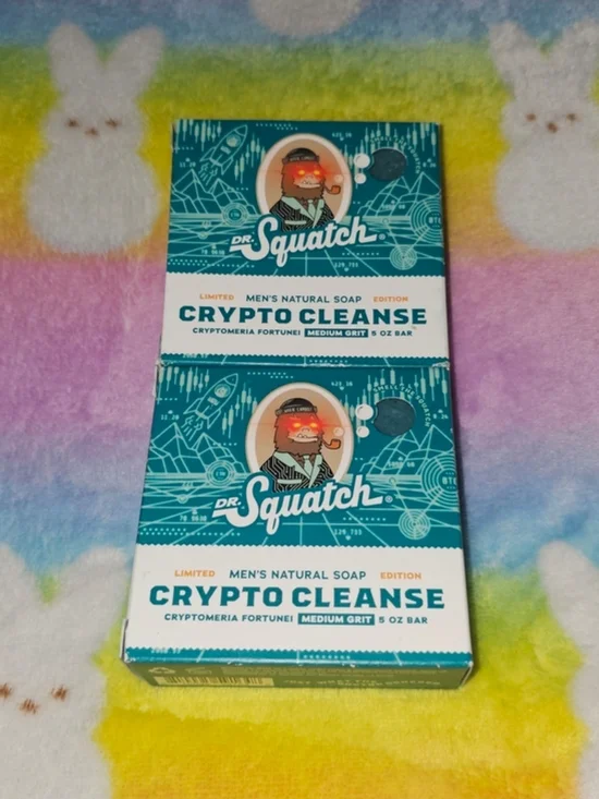 Dr. Squatch Crypto Cleanse Men's Soap - Teal & White