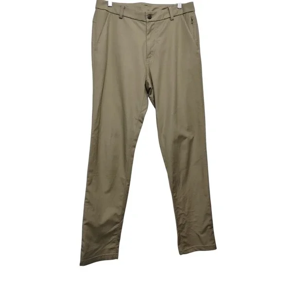 Lululemon Commission Pants Classic Qwick Chino Tan Desert Sand Preppy‎