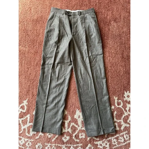 Ermenegildo Zegna Fine Worsted Super‎ 100's Wool Dress Pants Size 36 X 30