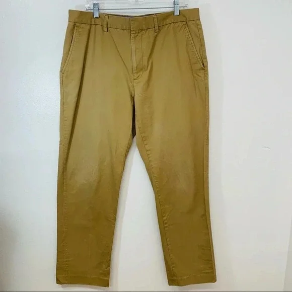 J Crew Pants Chinos Men Size 36 Tan ‎ Straight Leg 100% Cotton Casual Work 31”