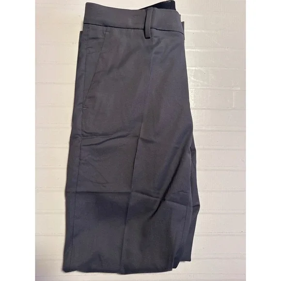 NWT Alfani Mens Stretch Flat Front Dress‎ Pants Charcoal Gray 30x30