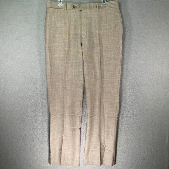 Tommy Hilfiger Men's Wool‎ Blend Dress Pants Slacks Tan Size 36x30 Pleated