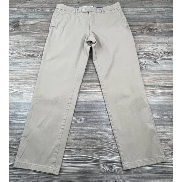 Brax‎ Mens Chino Pants Brown 34/32  (34/28.5 ACTUAL) Beige Straight