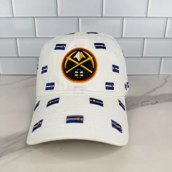 Denver Nuggets Hat Cap Strap Back NBA Basketball Colorado Flag All Over‎ Womens