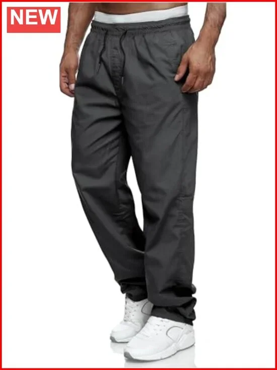 Relaxed Fit Elastic Waist Cargo Joggers Sweatpants with Pockets Multicolor