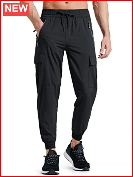 Lightweight Quick Dry Cargo Joggers with 5 Pockets