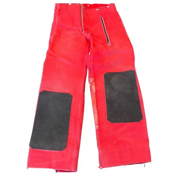 Vintage Kurt Thune Teema Line OY Shooting‎ Trousers Red Canvas 28