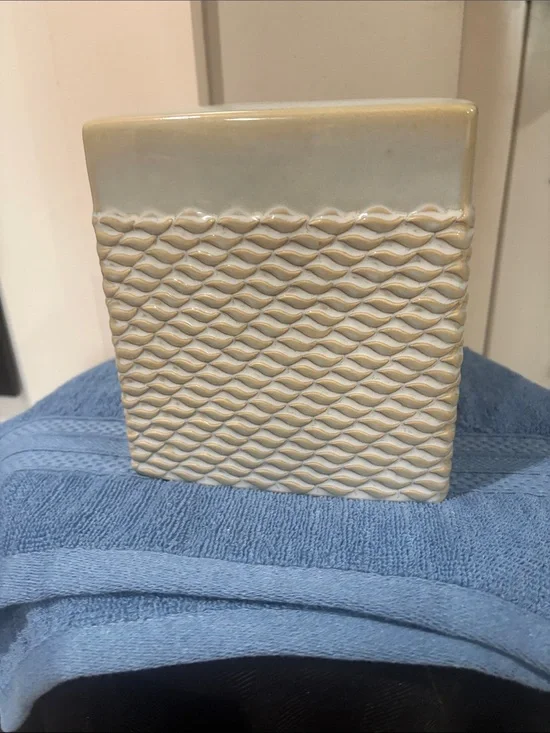 Textured Ceramic Vase in Cream