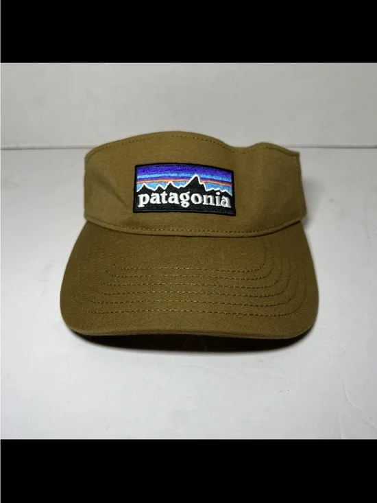 Patagonia mustard Visor with Mountain Logo Patch