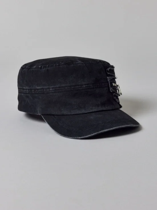 UO Distressed Painter Edgy Black Cotton Cap