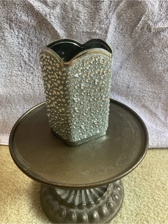 Bath & Body Works Silver Jeweled hand soap  Holder